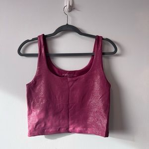 Beyond yoga sparkly pink top